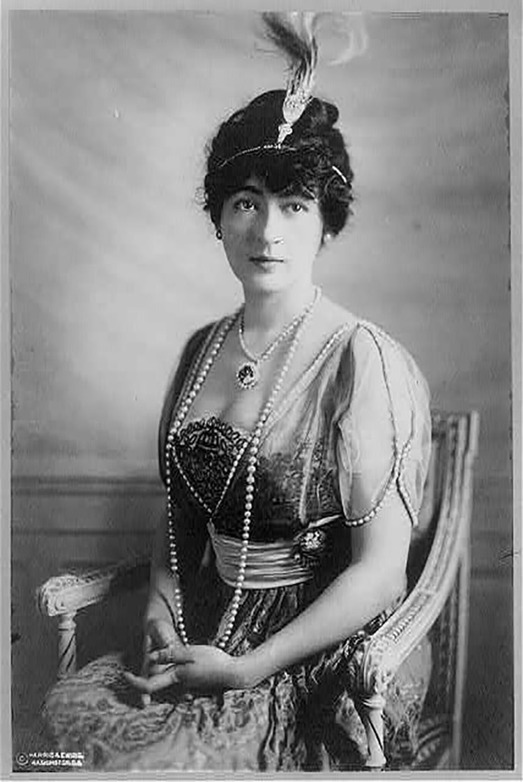Evalyn Walsh McLean, 1886-1947 Wearing the Hope Diamond