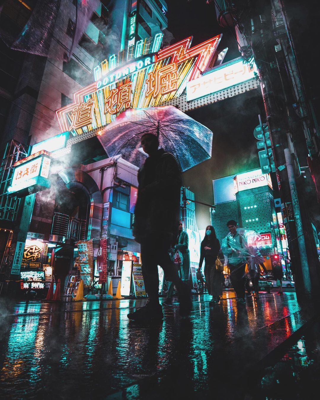 Omi Kim's Osaka, Japan Nightscapes with Neon Lights and Rain