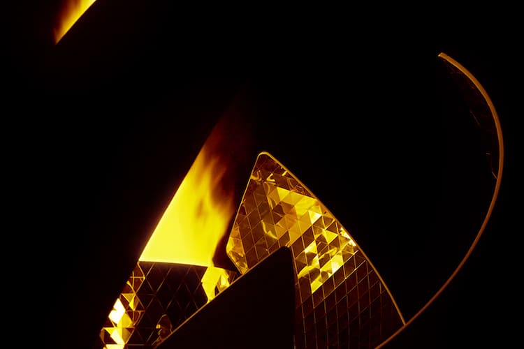 Hydrogen Fuel Burning Olympic Cauldron Designed by Nendo