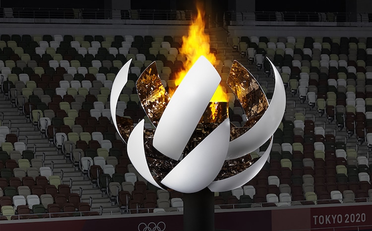 Hydrogen Fuel Burning Olympic Cauldron Designed by Nendo