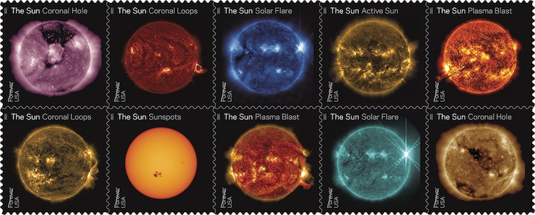 NASA Sun Stamps