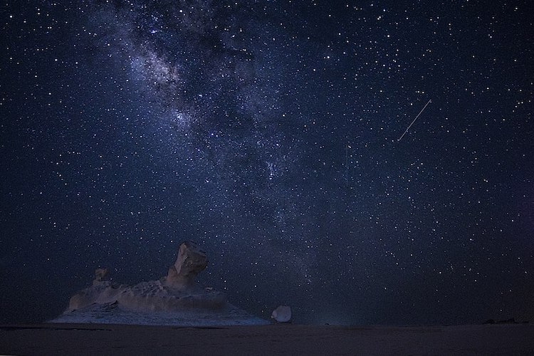 Perseid Meteor Shower Night Sky