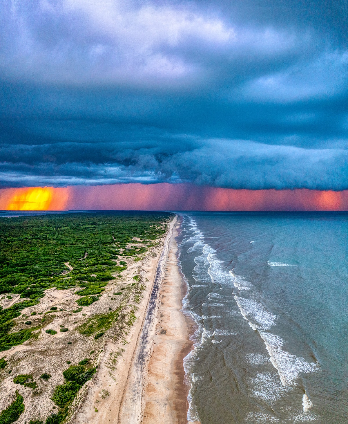 Sunset Over Wild Horse Beach in North Carolina