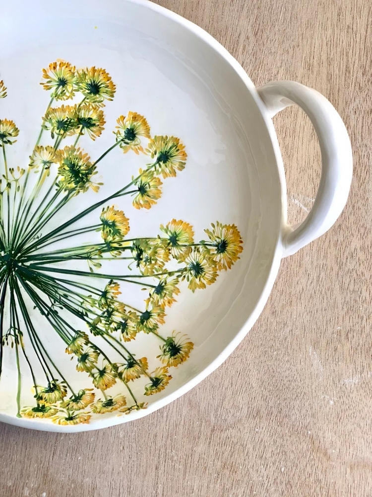 Botanical Ceramic Dinnerware by Hessa Al Ajmani