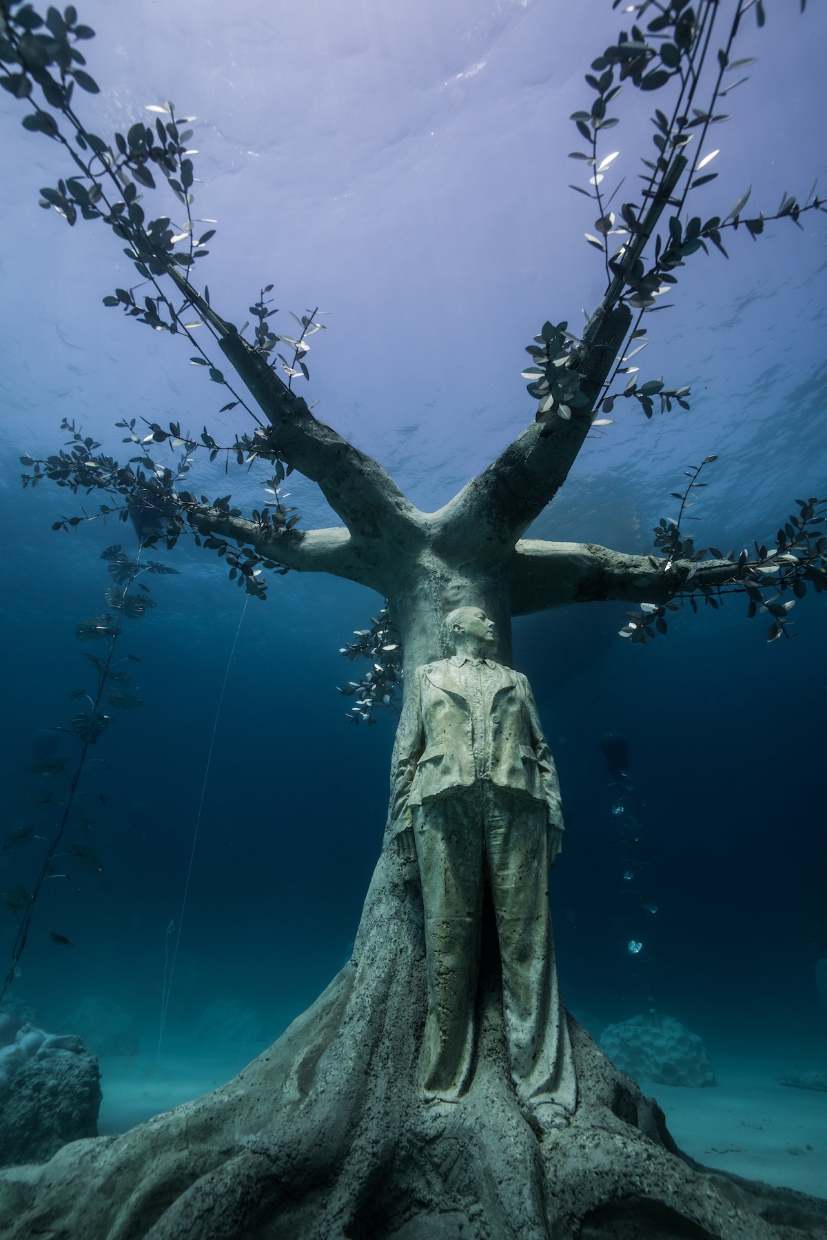 Sculpture by Jason deCaires Taylor, MUSAN, the first underwater museum in the Mediterranean