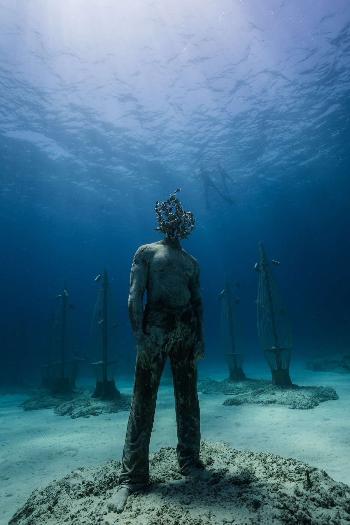 Sculpture by Jason deCaires Taylor, MUSAN, the first underwater museum in the Mediterranean