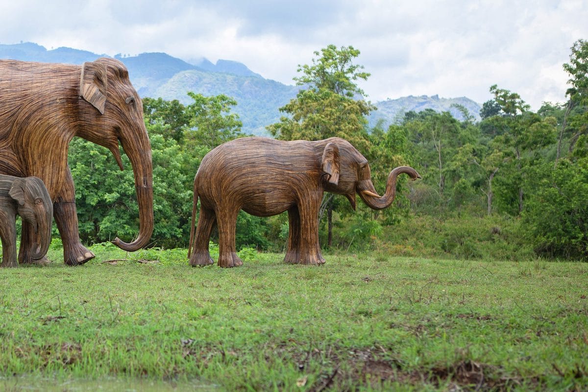Lantana Elephant Sculpture Herd Migration