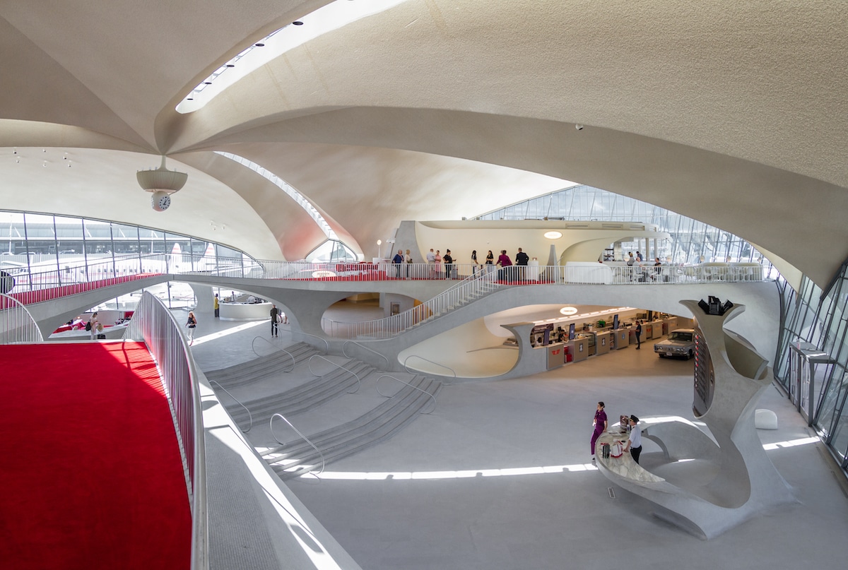 Interior of TWA Flight Center by Eero Saarinen