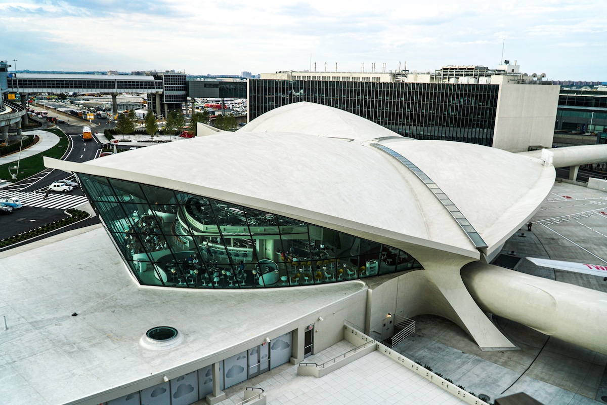 Exterior of TWA Flight Center by Eero Saarinen