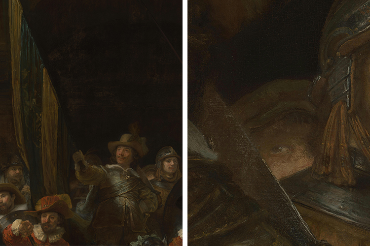 Detail of the Night Watch Painting by Rembrandt