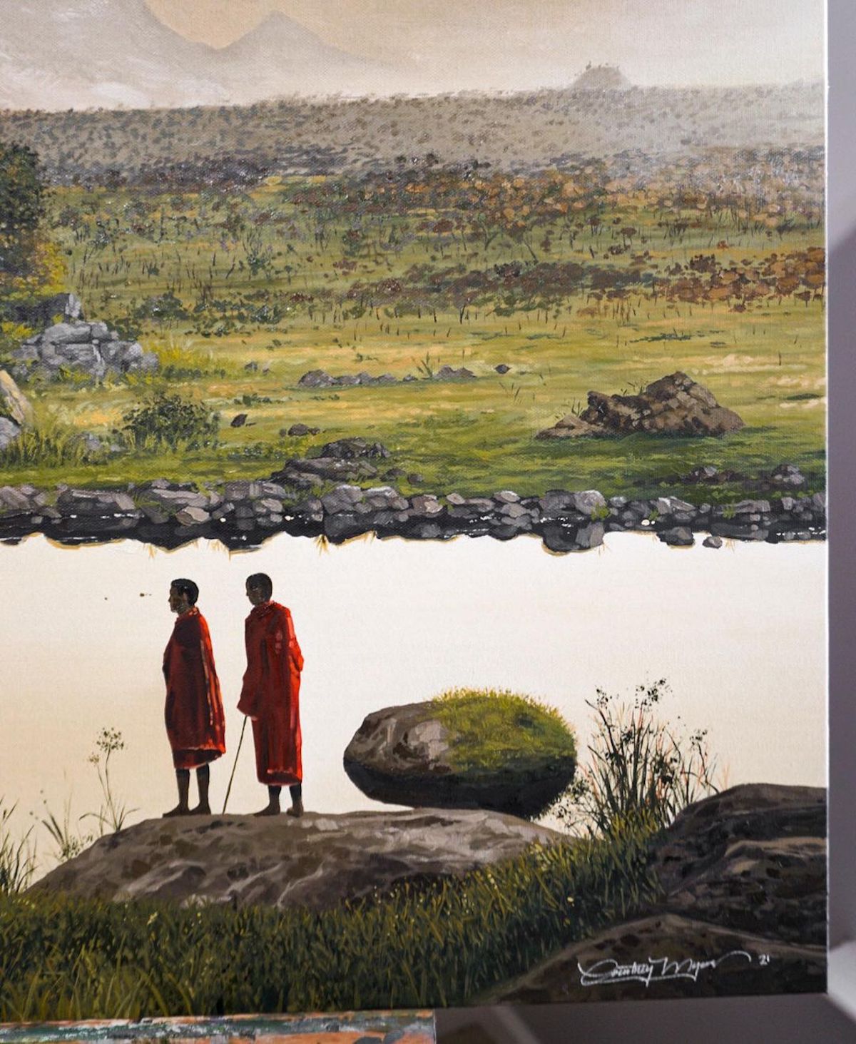 Oil Landscape Painting of Tanzania by Courtney Myers