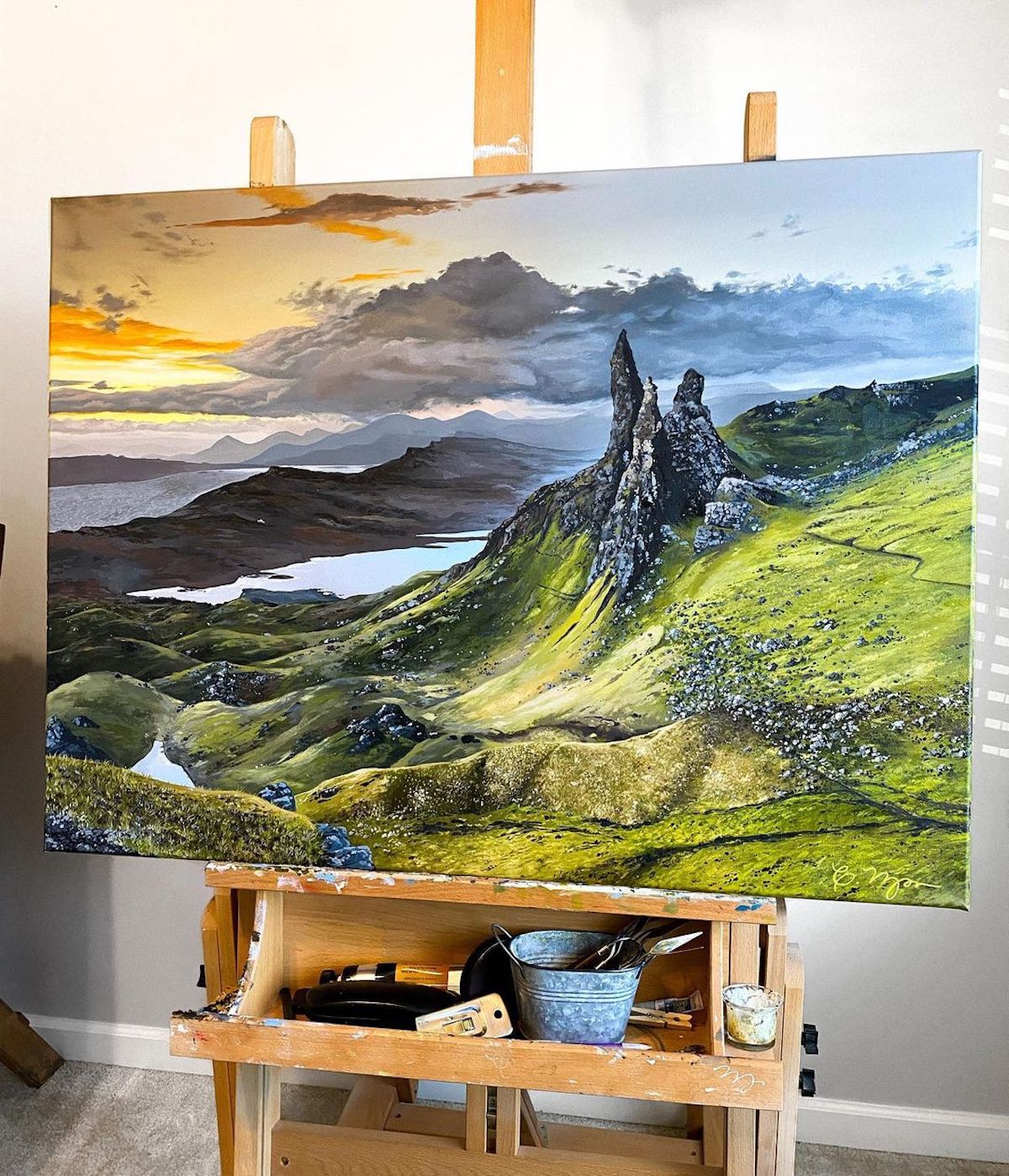 Oil Painting of Scotland by Courtney Myers