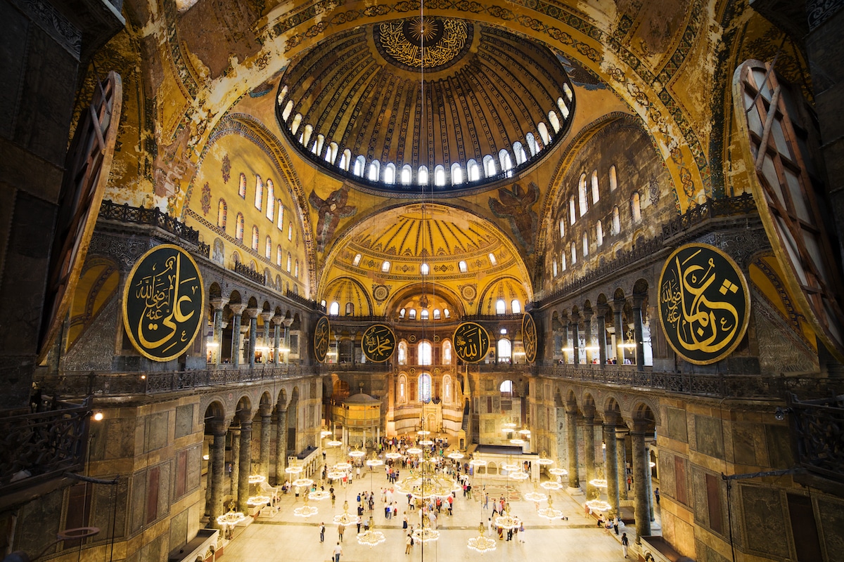 Hagia Sophia, a famous example of Byzantine architecture