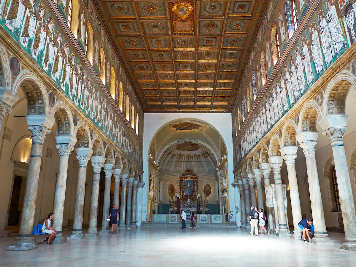 Basilica of Sant’apollinare Nuovo, a famous example of Byzantine architecture