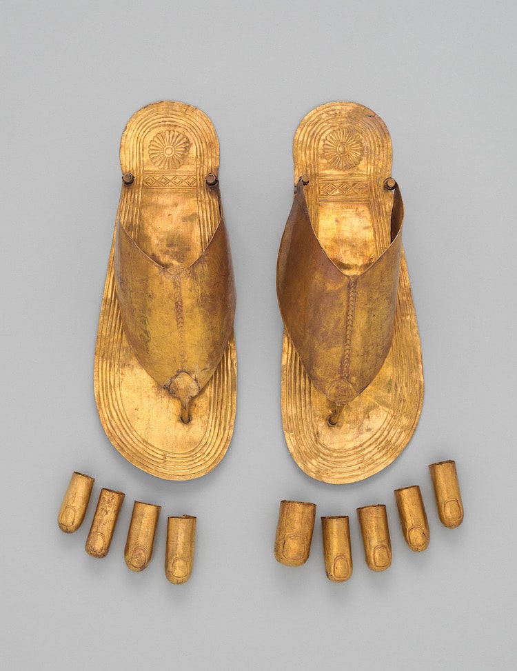 Ancient Egypt Gold Sandals and Toe Stalls