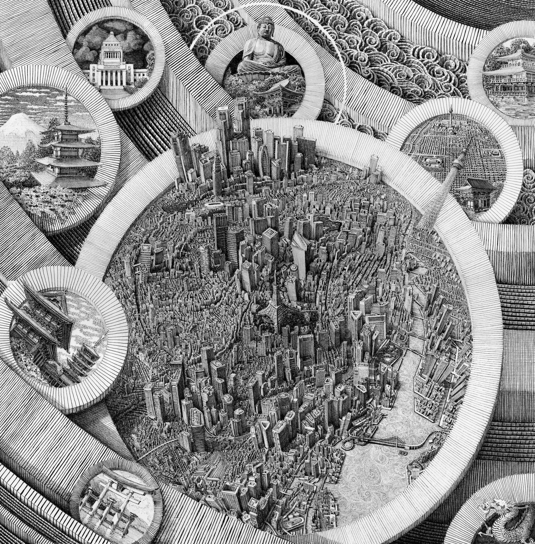 Architecture Drawing by Benjamin Sack