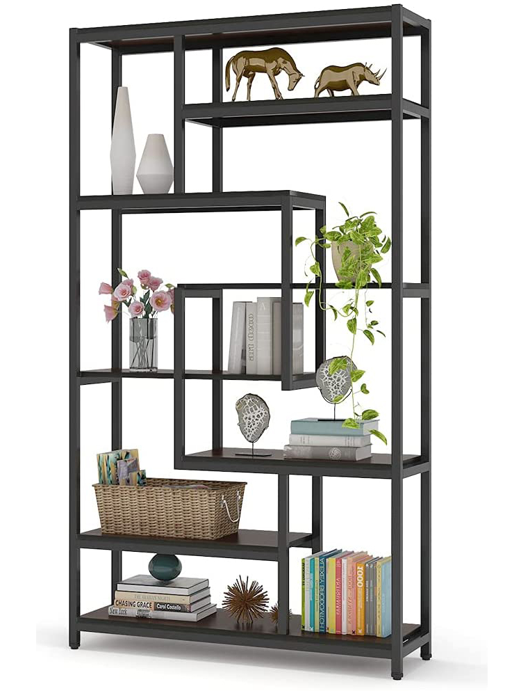 Staggered Cubic Shelving Bookshelf (Multiple Colors Available)