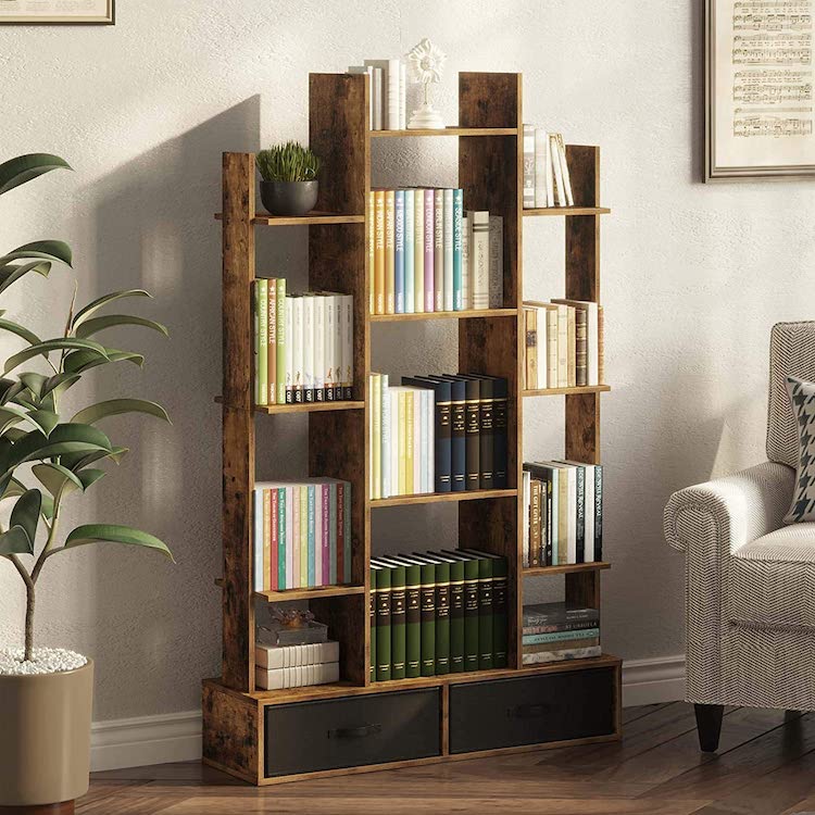 Industrial Style Open Bookshelf