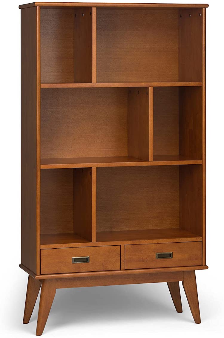 Mid-Century Modern Teak Brown Bookcase