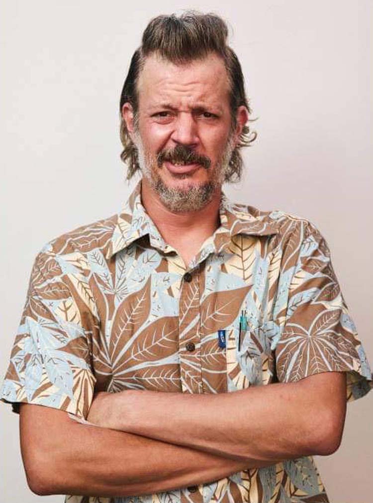 Man Wearing Hawaiian Shirt