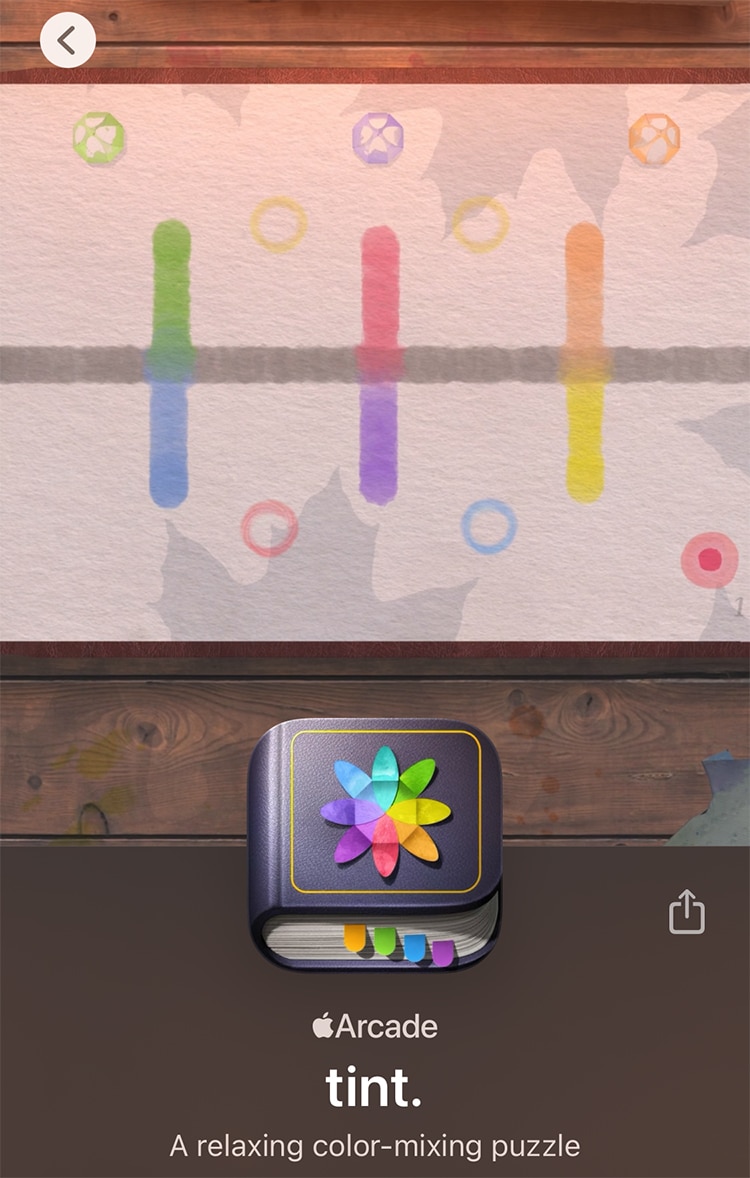 Tint Apple Arcade Color Mixing Game