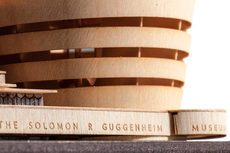 Detail of Guggenheim Museum Scale Model Kit of Frank Lloyd Wright Projects