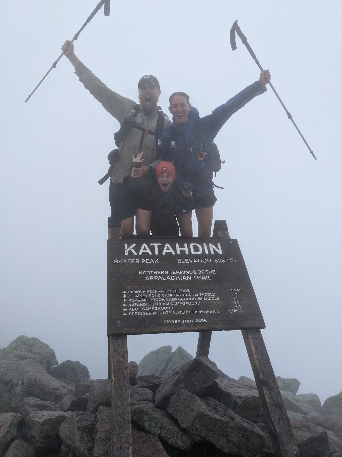 Sutton Family Finishing the Appalachian Trail