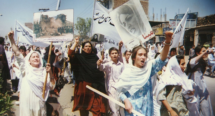 RAWA protest rally against the Taliban in Peshawar