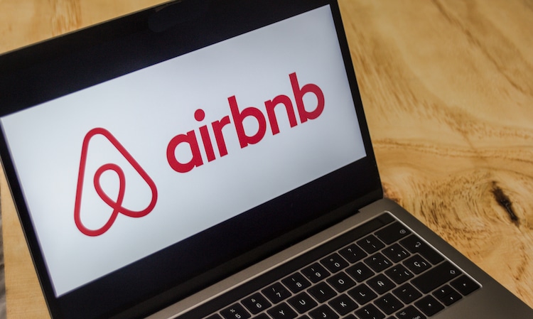 Airbnb Logo on a Computer Screen