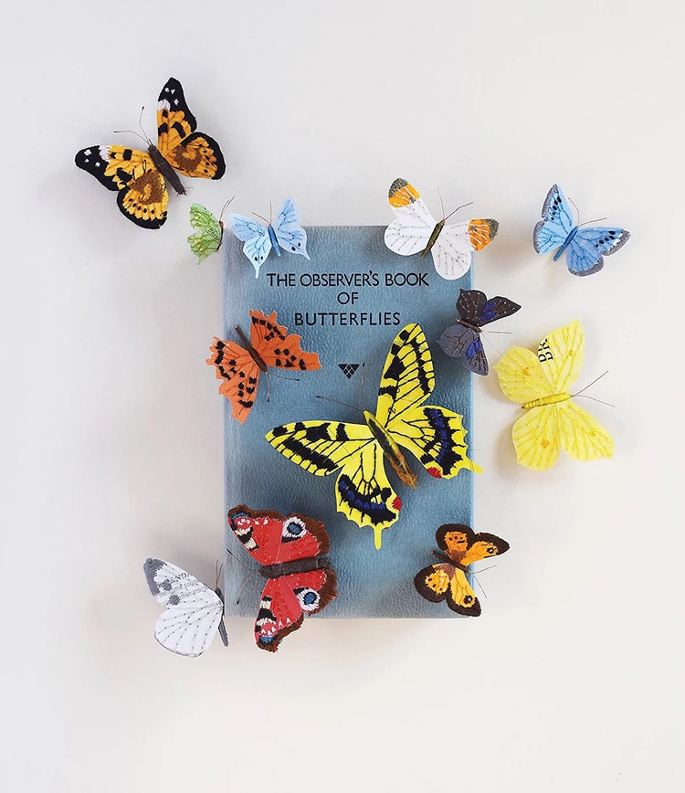 Butterfly Altered Book Sculpture