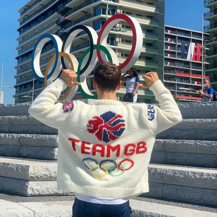 Tom Daley Completes Olympic Knitted Cardigan