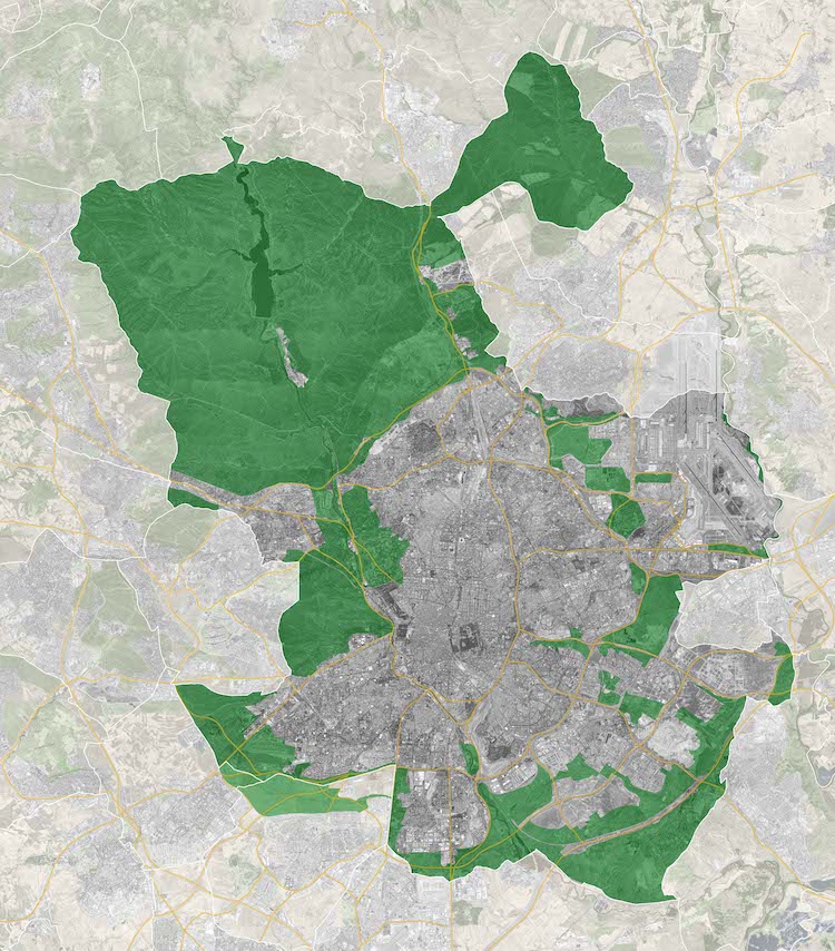 Plan for Madrid Urban Forest, Bosque Metropolitano
