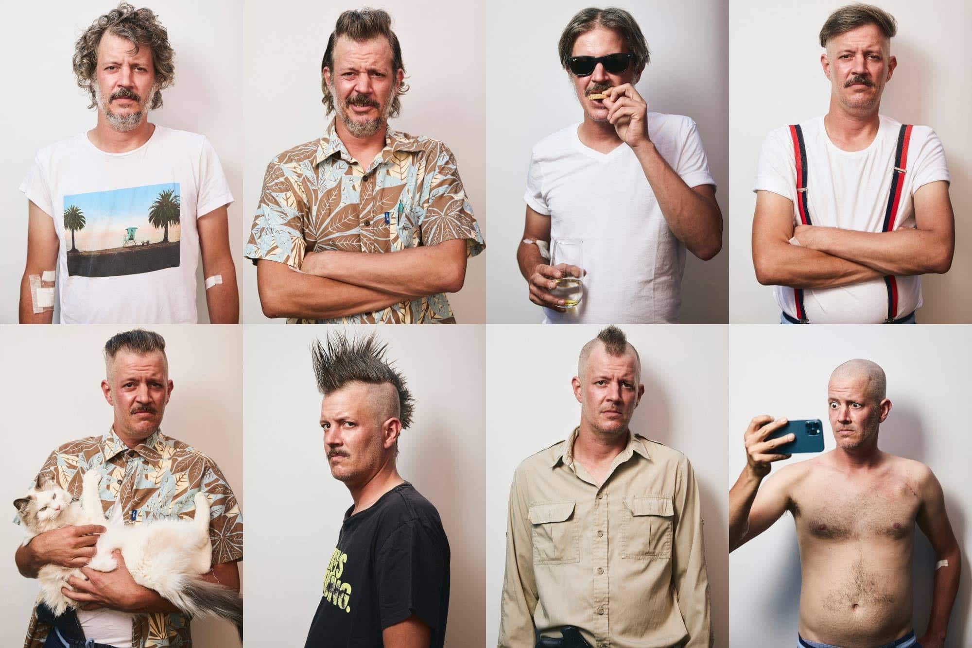 Man in Different Hair Styles In Light of Cancer Diagnosis