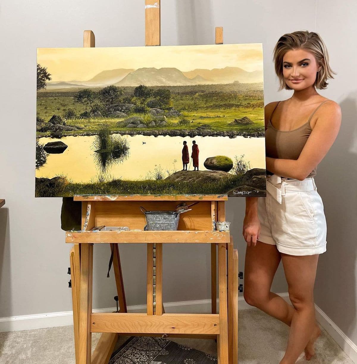 Oil Landscape Painting of Tanzania by Courtney Myers