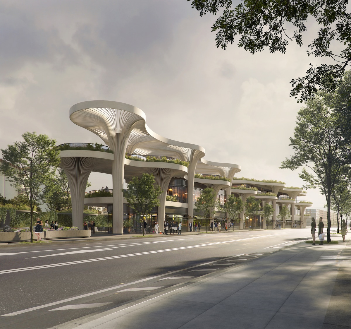 Solar Trees Marketplace by Koichi Takada Architects