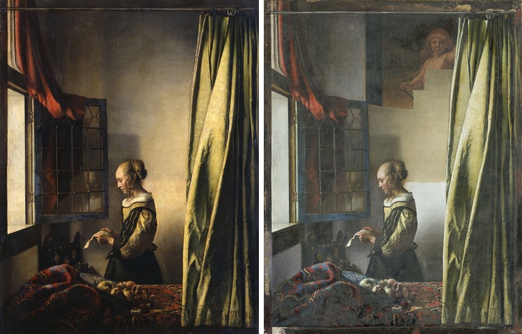 Dresden Vermeer Painting Before and During Restoration