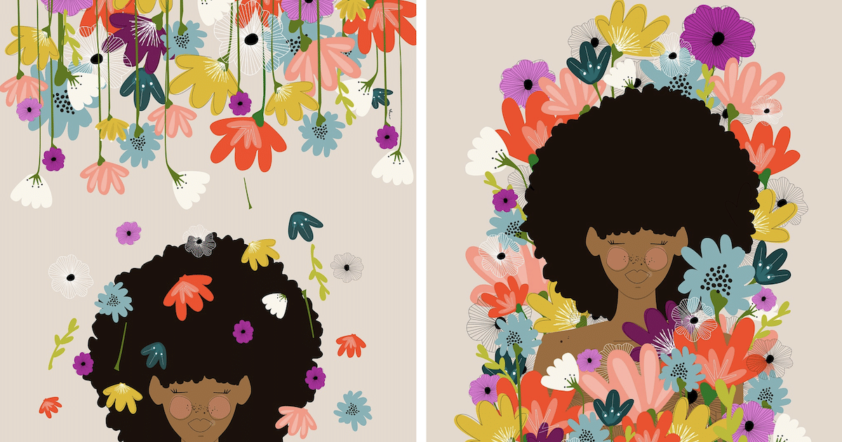 she-is-this-black-girl-floral-art-prints-in-full-bloom-fb.png - ViralBandit