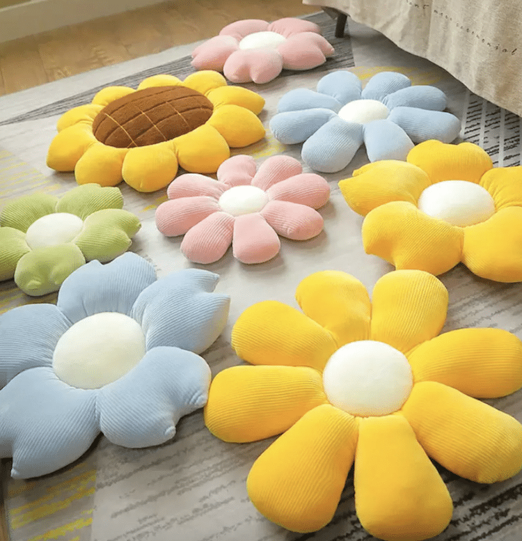 Flower Petal Plush Throw Pillow (Multiple Styles and Sizes)