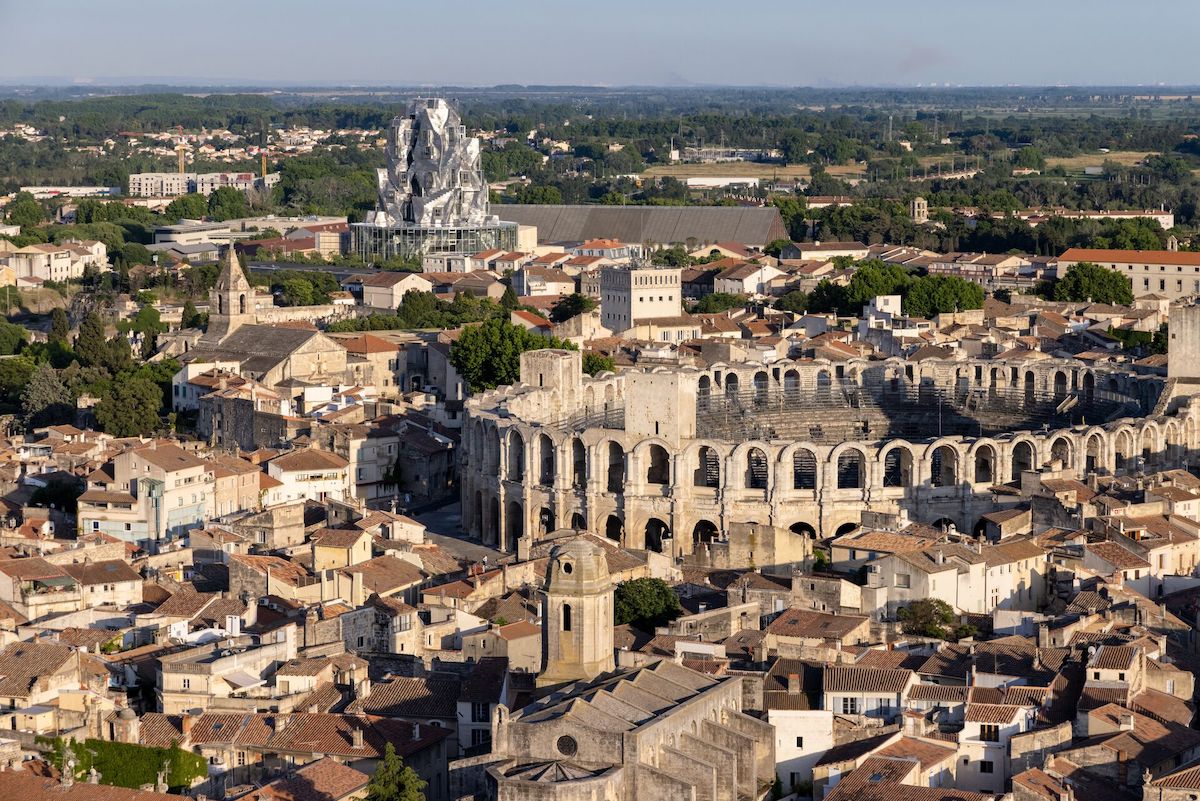 City Overview of Frank Gehry's Luma Arles Tower Captured by Photographer Iwan Baan