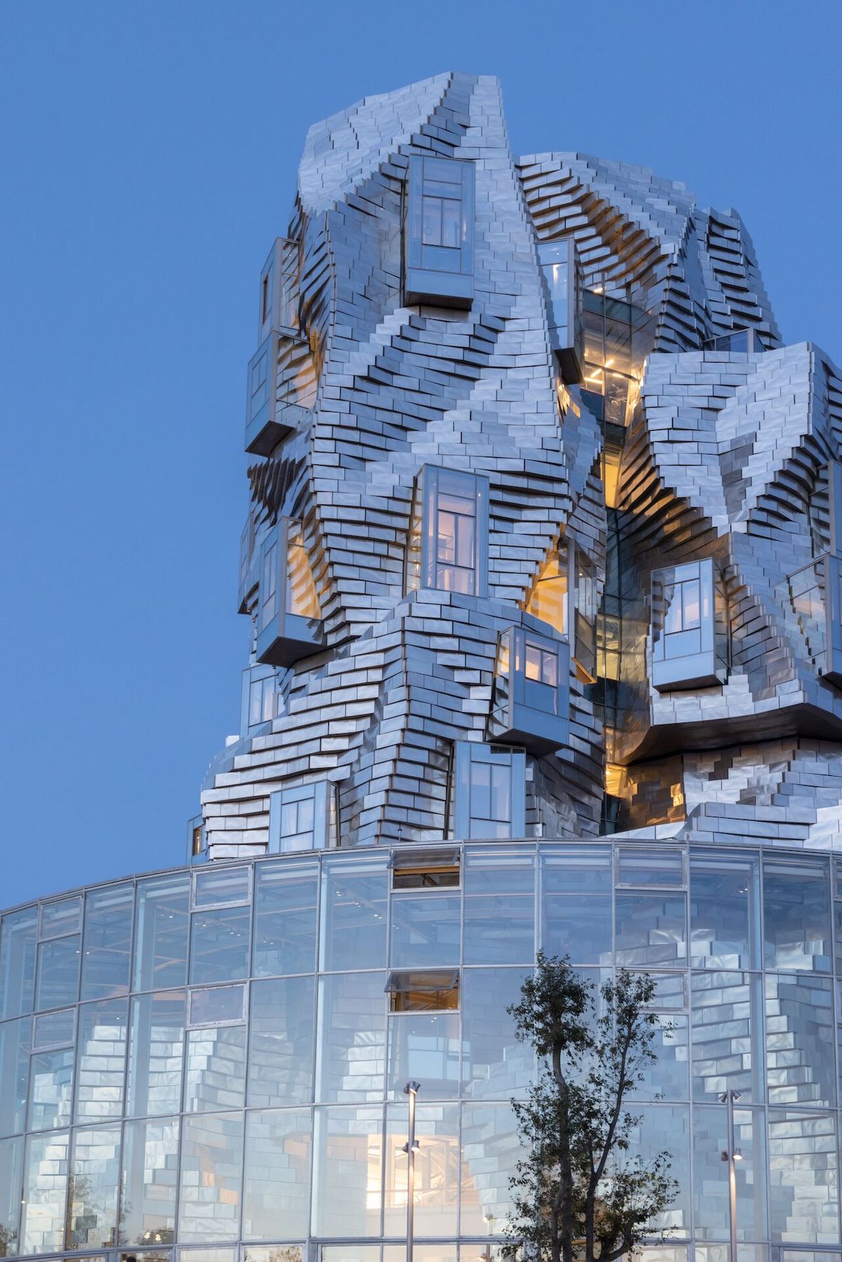 Exterior View of Frank Gehry's Luma Arles Tower Captured by Photographer Iwan Baan
