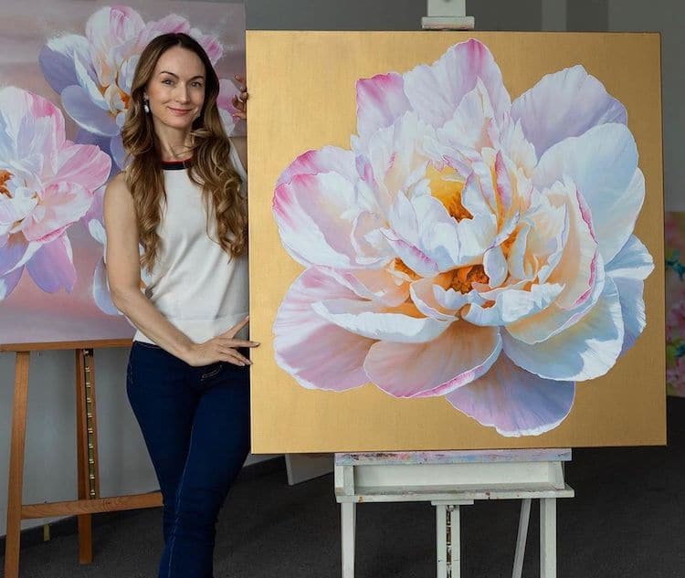 - ViralBandit Flower Oil Paintings by Ira Volkova