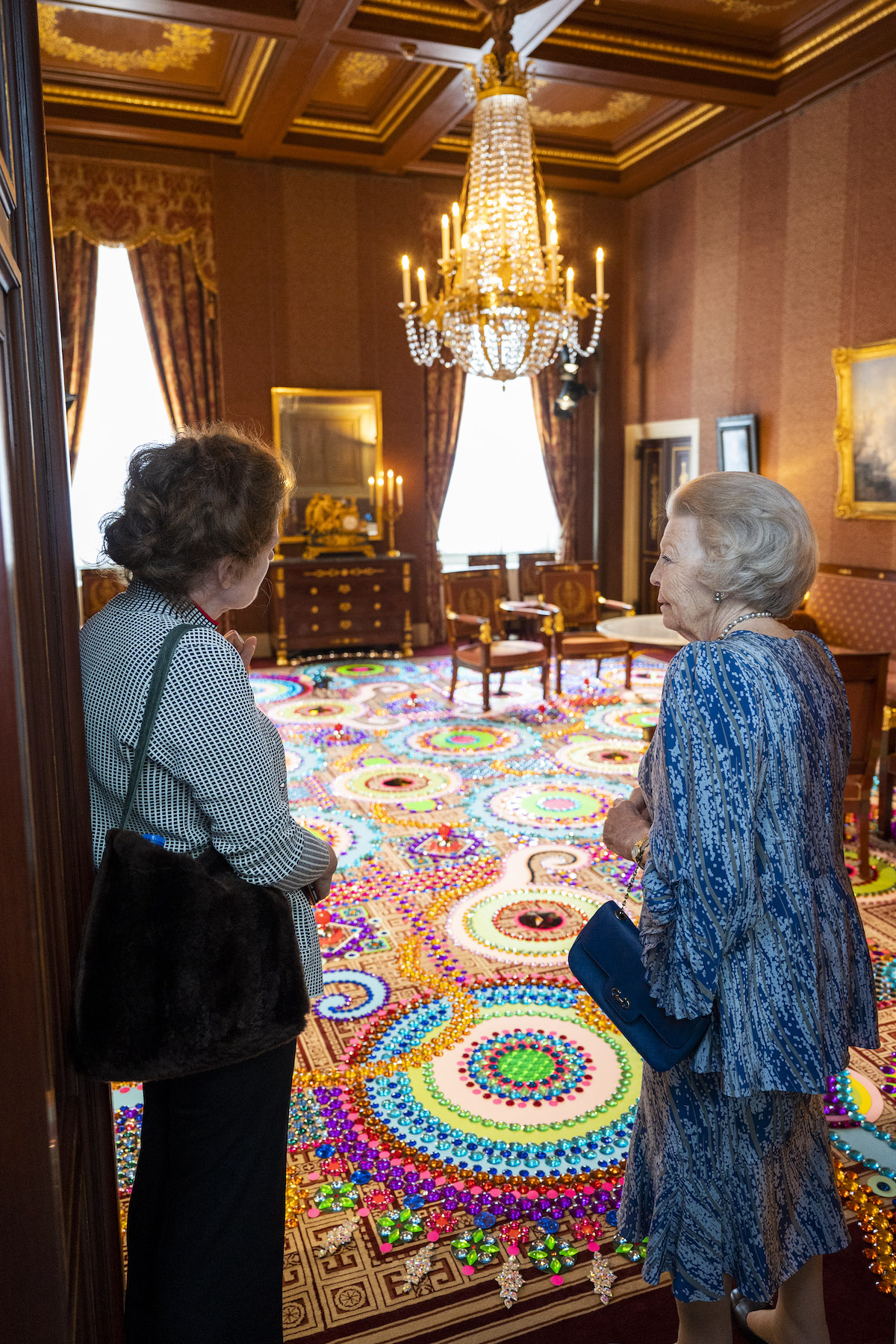 Jewel Carpet Installation Art at the Royal Palace in Amsterdam