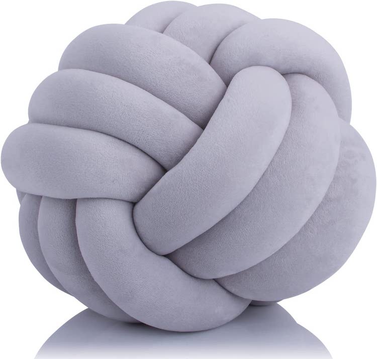 Knot Ball Throw Pillow (Multiple Colors)
