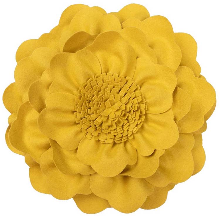 3D Flower Throw Pillow (Multiple Colors)