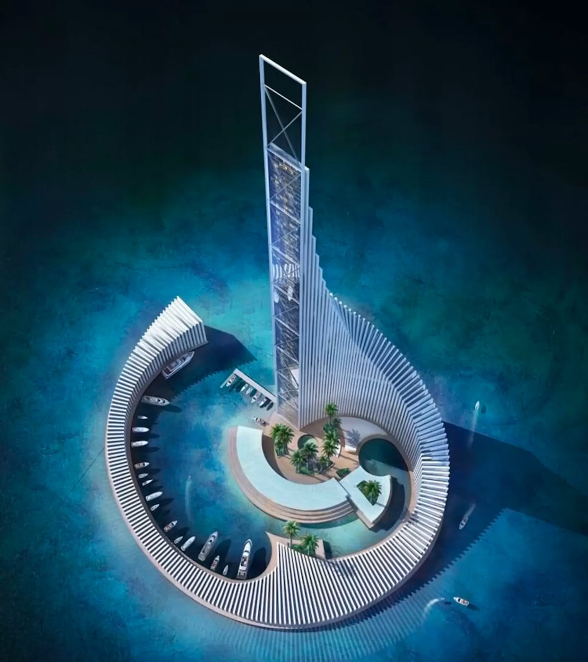 Proposal for the Second Tallest Tower in Africa, Domino Tower, visualized by xCassia