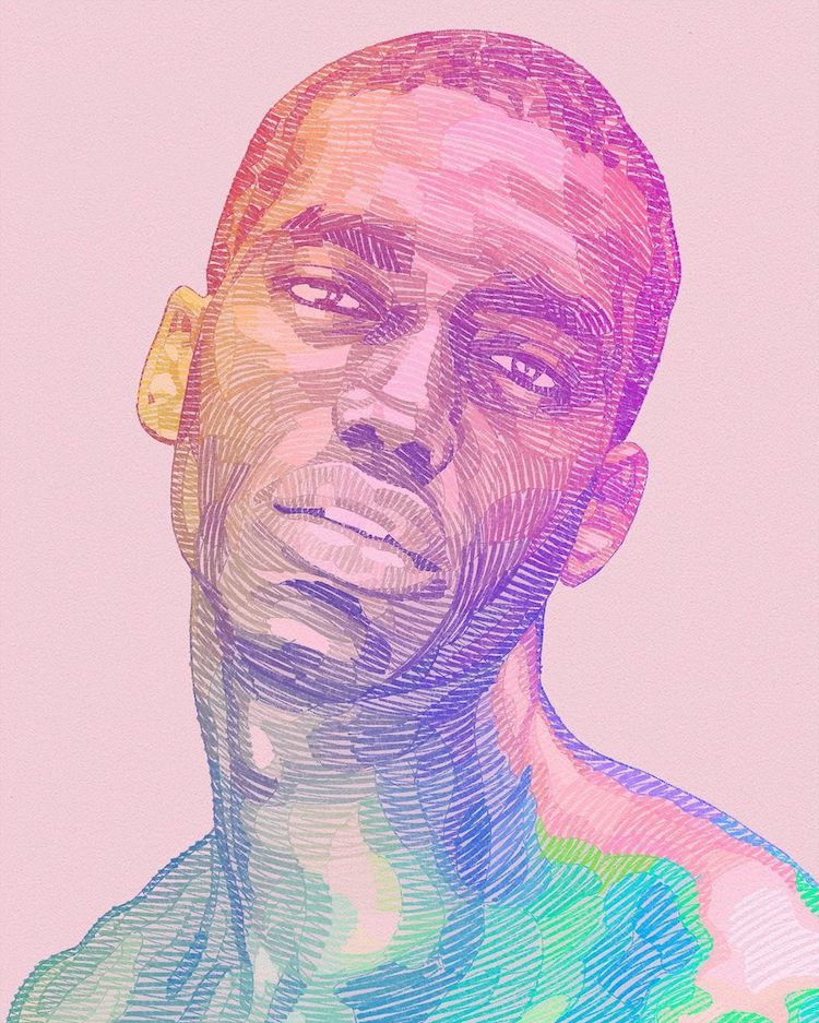 Geometric Portrait by Lui Ferreyra