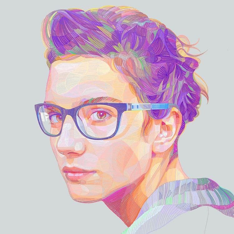 Geometric Portrait by Lui Ferreyra