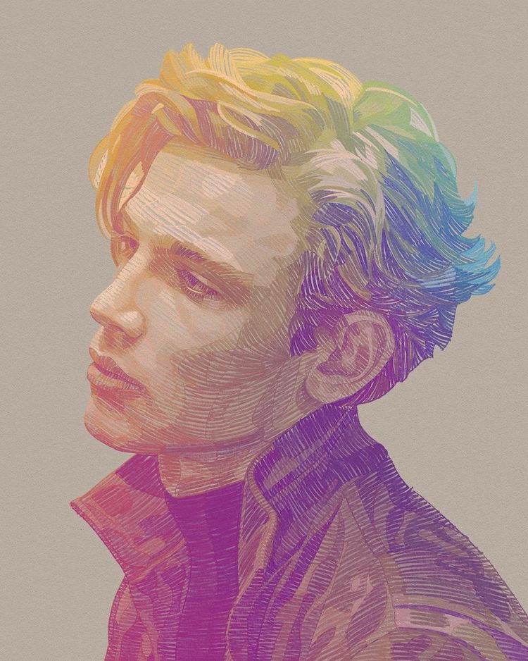 Geometric Portrait by Lui Ferreyra