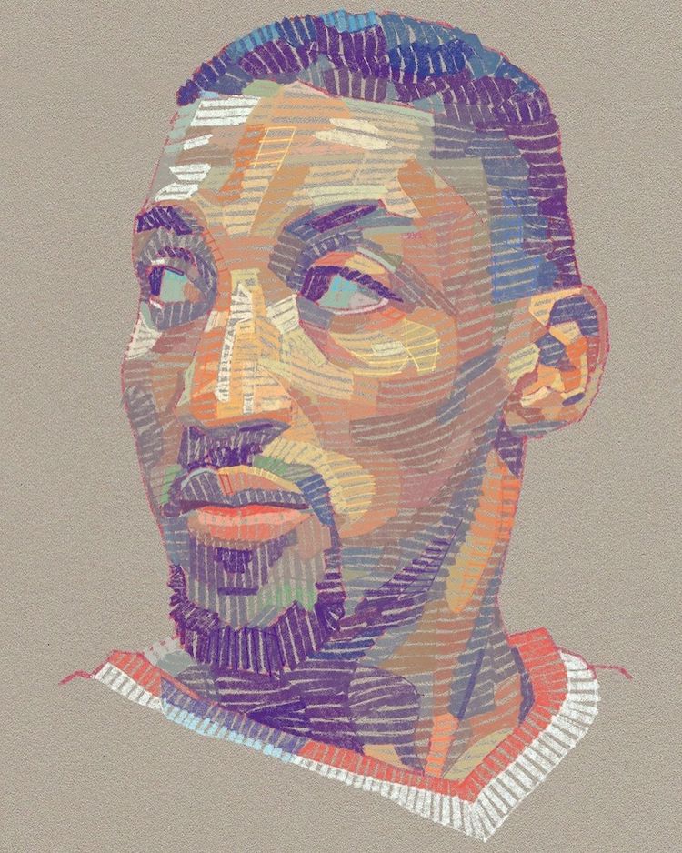 Geometric Portrait by Lui Ferreyra