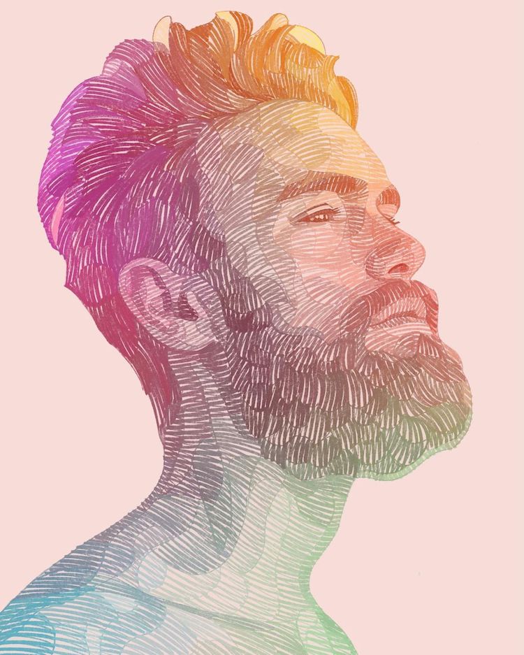 Geometric Portrait by Lui Ferreyra